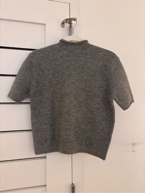 Zara Knit Mockneck Short-sleeve Sweater
